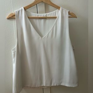 BABATON— The Randy Blouse sleeveless, white, size M